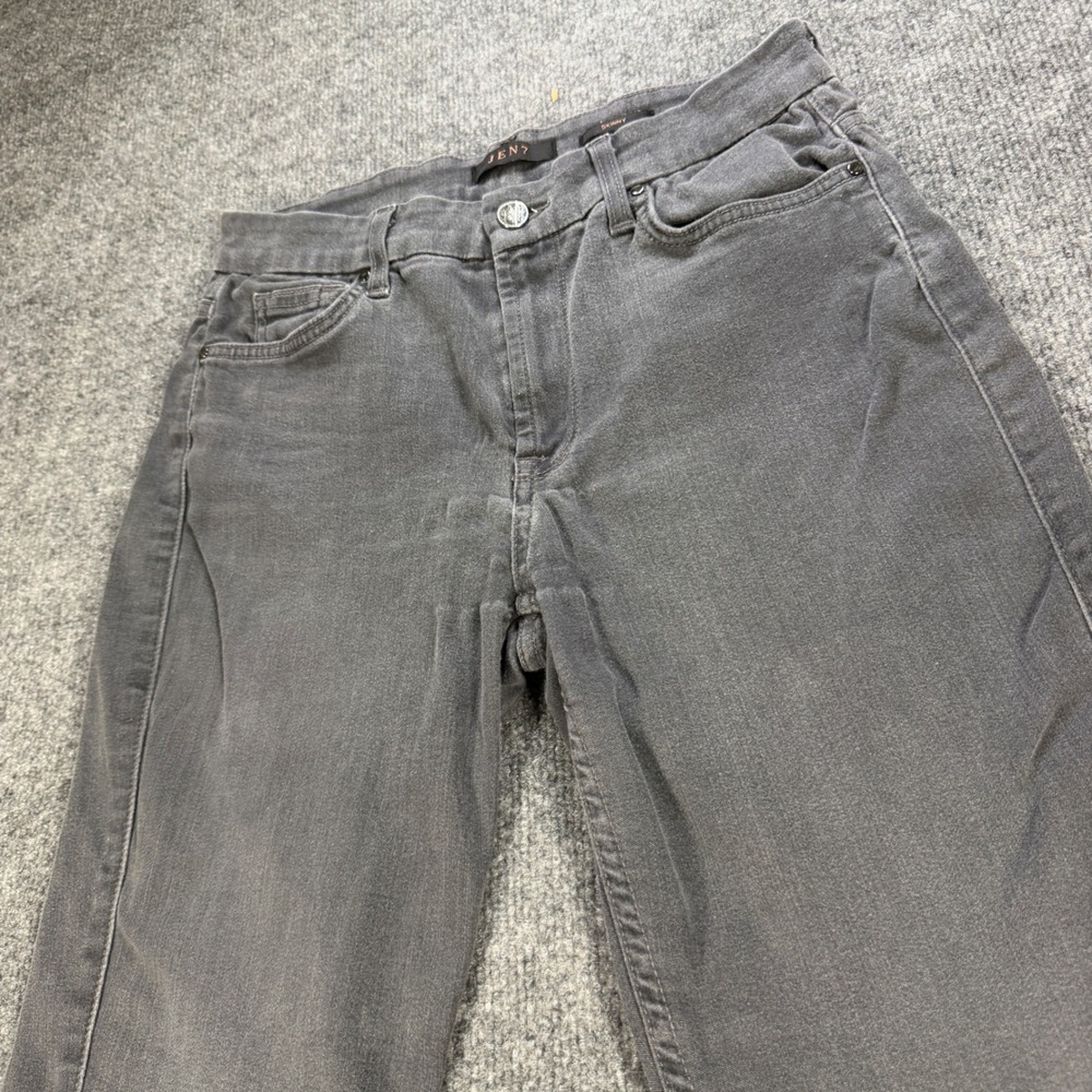 Indie Sleaze Jen7 by 7 For All Mankind  Grey Skinny Jeans Sz 6 Punk Rock Chic